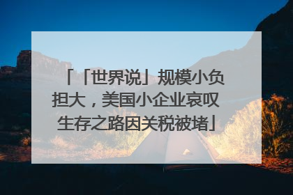 「世界说」规模小负担大，美国小企业哀叹生存之路因关税被堵