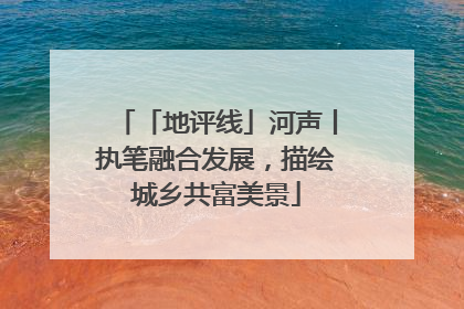 「地评线」河声丨执笔融合发展，描绘城乡共富美景