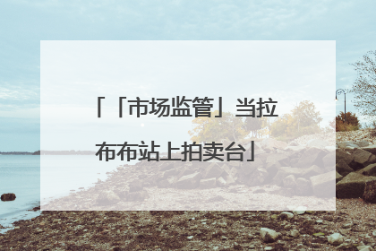 「市场监管」当拉布布站上拍卖台