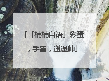 「楠楠自语」彩蛋，手雷，邋遢帅