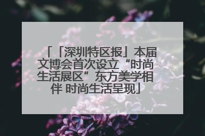 「深圳特区报」本届文博会首次设立“时尚生活展区”东方美学相伴 时尚生活呈现