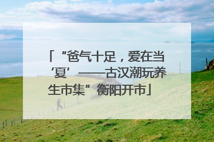 “爸气十足，爱在当‘夏’——古汉潮玩养生市集”衡阳开市