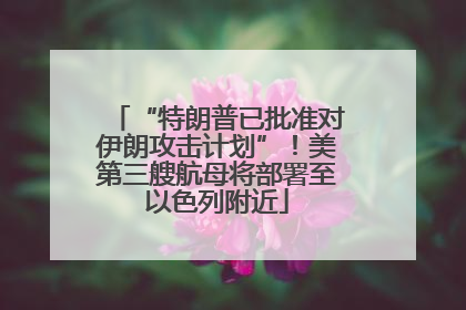 “特朗普已批准对伊朗攻击计划”！美第三艘航母将部署至以色列附近