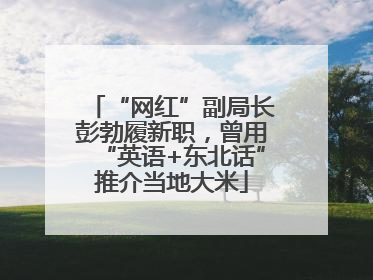 “网红”副局长彭勃履新职，曾用“英语+东北话”推介当地大米