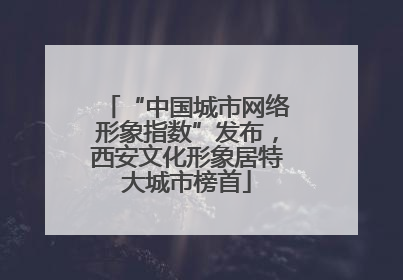 “中国城市网络形象指数”发布，西安文化形象居特大城市榜首