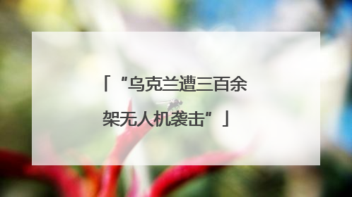 “乌克兰遭三百余架无人机袭击”