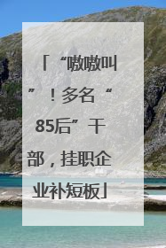 “嗷嗷叫”！多名“85后”干部，挂职企业补短板