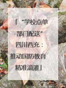 “学校点单-部门配送” 四川西充：推动国防教育精准滴灌