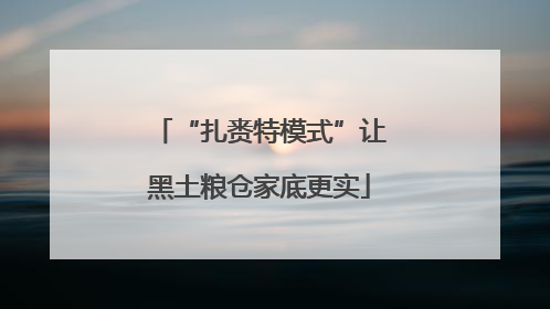“扎赉特模式”让黑土粮仓家底更实