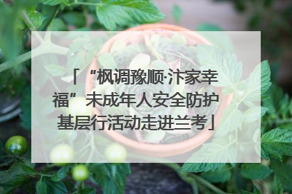 “枫调豫顺·汴家幸福”未成年人安全防护基层行活动走进兰考