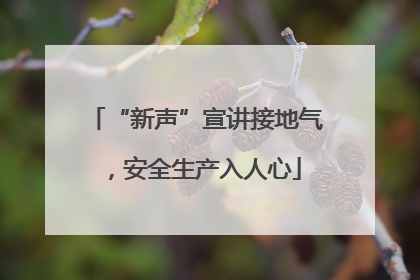 “新声”宣讲接地气，安全生产入人心
