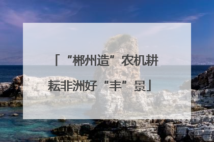“郴州造”农机耕耘非洲好“丰”景