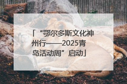 “鄂尔多斯文化神州行——2025青岛活动周”启动