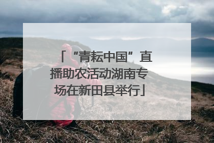 “青耘中国”直播助农活动湖南专场在新田县举行