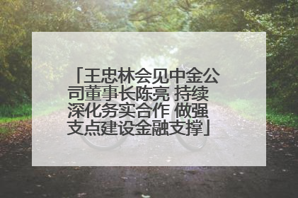 王忠林会见中金公司董事长陈亮 持续深化务实合作 做强支点建设金融支撑