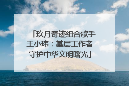 玖月奇迹组合歌手王小玮：基层工作者守护中华文明曙光