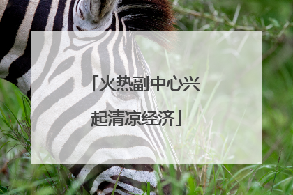 火热副中心兴起清凉经济
