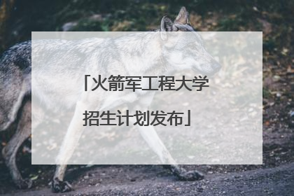火箭军工程大学招生计划发布