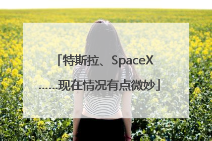 特斯拉、SpaceX……现在情况有点微妙