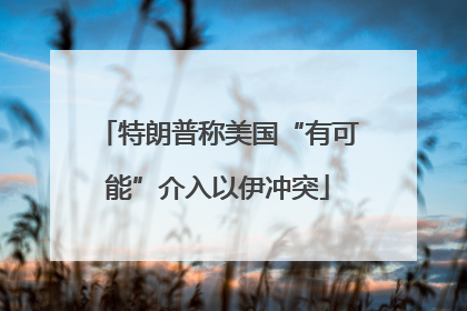 特朗普称美国“有可能”介入以伊冲突