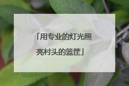 用专业的灯光照亮村头的篮筐