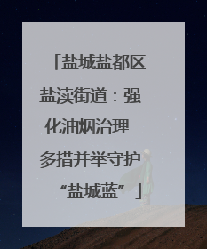 盐城盐都区盐渎街道：强化油烟治理 多措并举守护“盐城蓝”