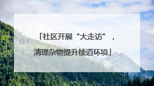 社区开展“大走访”，清理杂物提升楼道环境