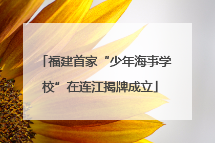 福建首家“少年海事学校”在连江揭牌成立
