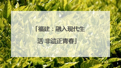 福建：融入现代生活 非遗正青春