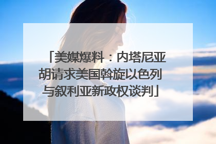 美媒爆料：内塔尼亚胡请求美国斡旋以色列与叙利亚新政权谈判