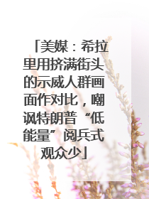 美媒：希拉里用挤满街头的示威人群画面作对比，嘲讽特朗普“低能量”阅兵式观众少