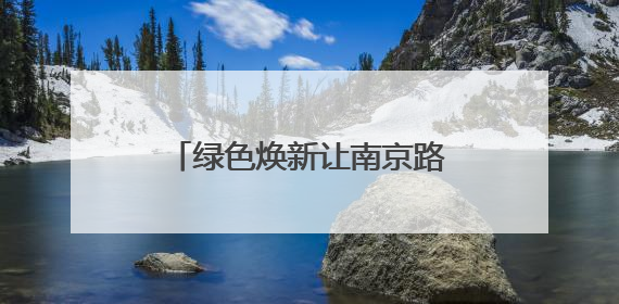 绿色焕新让南京路步行街“逆生长”