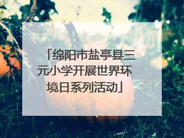 绵阳市盐亭县三元小学开展世界环境日系列活动