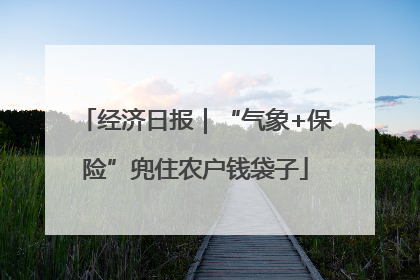 经济日报｜“气象+保险”兜住农户钱袋子