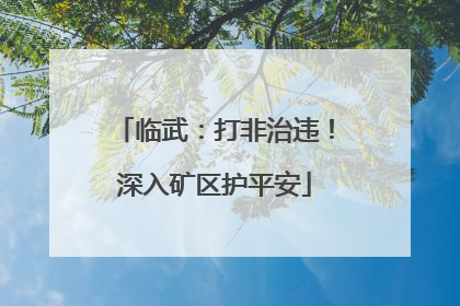 临武：打非治违！深入矿区护平安