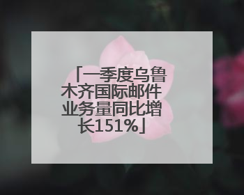 一季度乌鲁木齐国际邮件业务量同比增长151%
