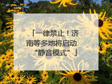 一律禁止！济南等多地将启动“静音模式”