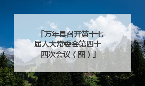 万年县召开第十七届人大常委会第四十四次会议（图）