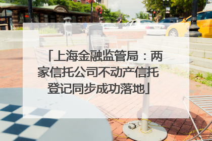 上海金融监管局：两家信托公司不动产信托登记同步成功落地