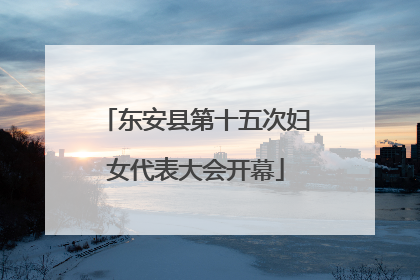 东安县第十五次妇女代表大会开幕