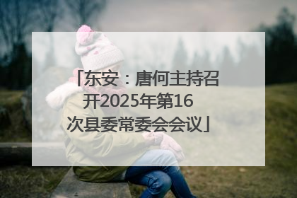 东安：唐何主持召开2025年第16次县委常委会会议