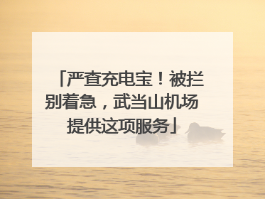 严查充电宝！被拦别着急，武当山机场提供这项服务
