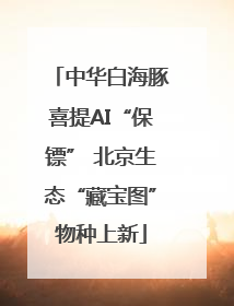 中华白海豚喜提AI“保镖” 北京生态“藏宝图”物种上新