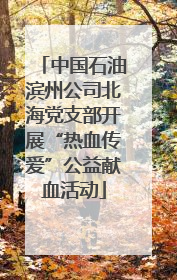 中国石油滨州公司北海党支部开展“热血传爱”公益献血活动