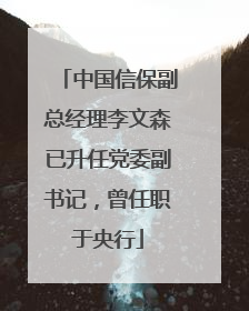 中国信保副总经理李文森已升任党委副书记，曾任职于央行