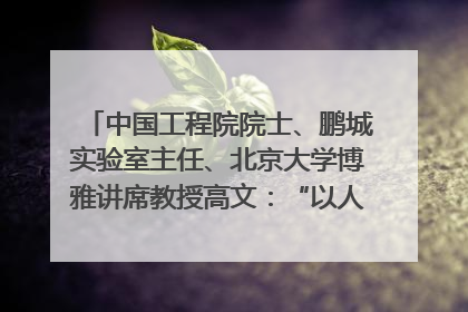 中国工程院院士、鹏城实验室主任、北京大学博雅讲席教授高文：“以人为本 智能向善” 推动文化与科技相生相促｜聚焦2025文化强国建设高峰论坛