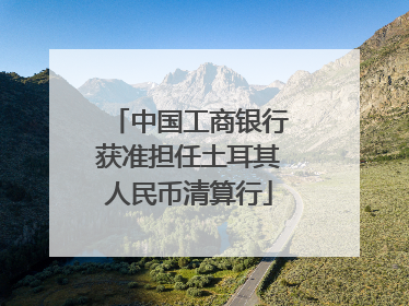 中国工商银行获准担任土耳其人民币清算行