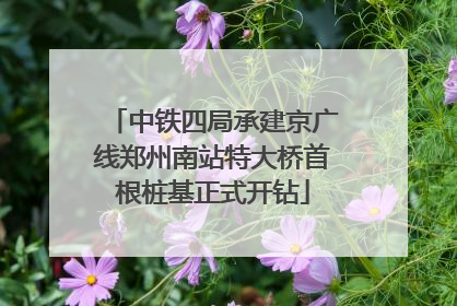 中铁四局承建京广线郑州南站特大桥首根桩基正式开钻