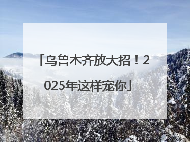 乌鲁木齐放大招！2025年这样宠你