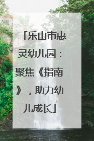 乐山市惠灵幼儿园：聚焦《指南》，助力幼儿成长